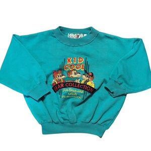 Cute vintage kids crewneck sweater, xs